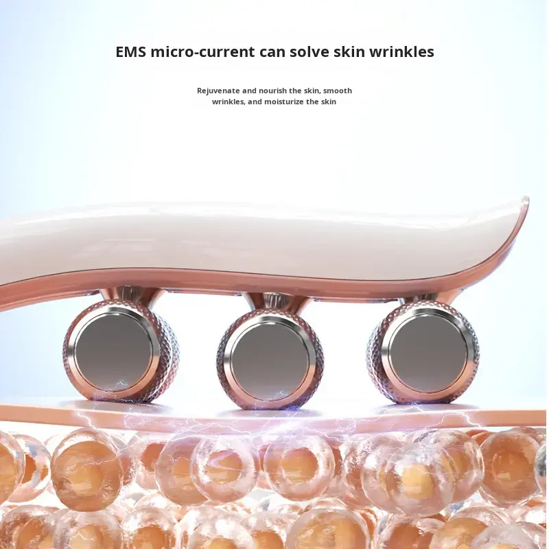 CNV Facial Roller Hand-held Beauty Care Massager for Home Use Wrinkle Remover Face Lift Waterproof 3 Modes USB  for V Line Contouring