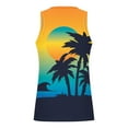 thumbnail image 3 of Titcea Mens Tank Tops Palm Tree Printed Crew Neck Sleeveless T-Shirts Hawaii Beach Vacation Summer Outdoor Running Workout Tees, 3 of 4