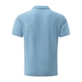 thumbnail image 4 of Men's Breeze Polo Shirts Beer Belly Breeze Short Sleeve Wear Collared Textured Shirt Stretchy Quick Dry Casual Golf for Outdoor Daily Light Blue L, 4 of 5