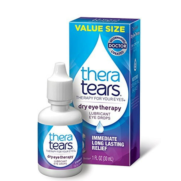 TheraTears Eye Drops for Dry Eyes, Dry Eye Therapy Lubricant Eyedrops