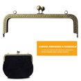 thumbnail image 3 of Carpeta Doble Boca Oro Embrague en relieve Monedero Broche Bloqueo Cuentas Monedero con forma cuadrada Marco de manija de metal Sywqhk Libre de BPA, 3 of 4