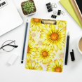 thumbnail image 7 of FMSHPON Daisy Flower Yellow Floral Clipboard Hardboard Wood Nursing Clip Board and Pull for Standard A4 Letter 13x9 inches, 7 of 7
