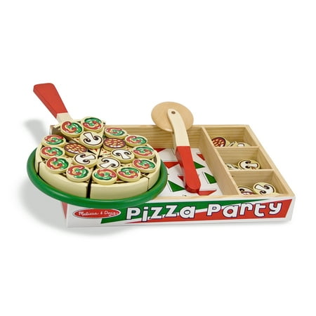 Foot Toy - Melissa & Doug Pizza Party Wooden Play Food Set