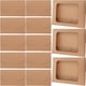 thumbnail image 2 of 50 cajas de papel kraft con ventana transparente para tarjetas de felicitación, sobres, cajas rectangulares de papel kraft marrón para postales, correo, facturas, invitaciones, 2 of 7