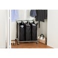 thumbnail image 6 of Honey-can-do Triple Laundry Sorter with Wheels, Black, 6 of 6