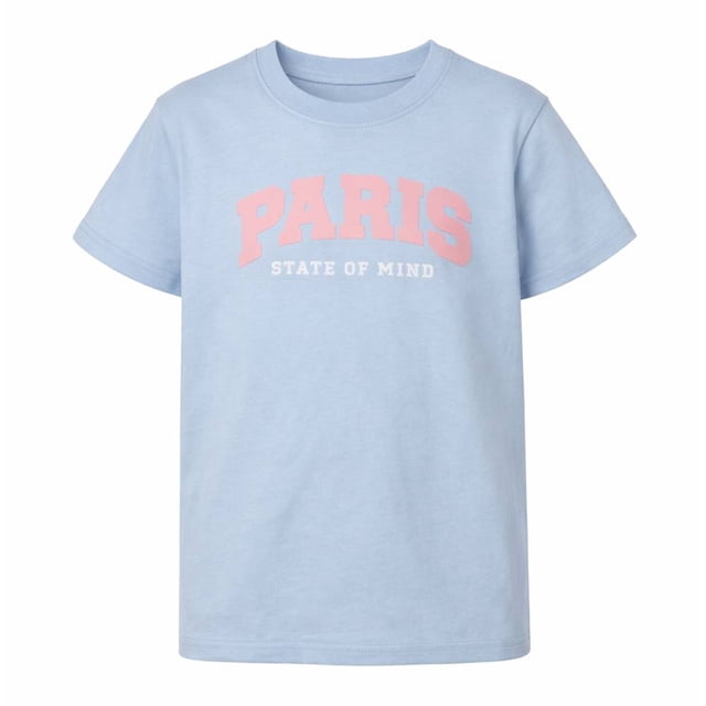 Playera George para niña, Manga Corta, Azul, Talla 14