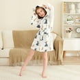 thumbnail image 3 of FORMRS Niños Bathrobe Unisex Hooded Robe Soft Plush Pajamas Sleepwear, Size 4-6T, Bunnies and Carrots, 3 of 7