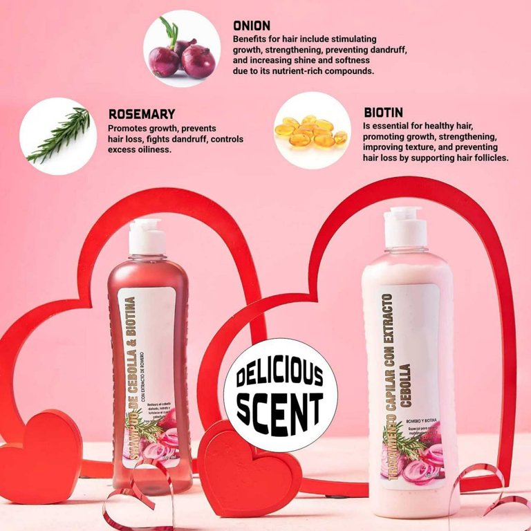 Natural Onion, Rosemary and Biotin Shampoo, Hair Growing Treatment