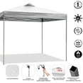 thumbnail image 3 of Heavyduty 10' x 10' Popup Canopy Tent, Straight Leg Instant Sun Shelter White Color, 3 of 6