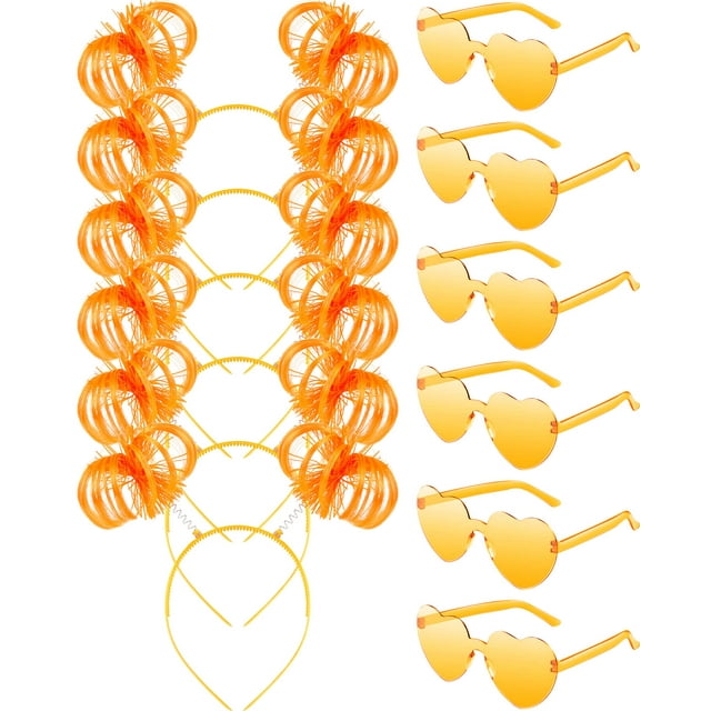 Accesorio de Disfraz Diadema Taiyin con Pompones y Gafas de Sol en Forma de Corazón