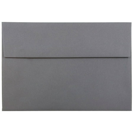 UPC: 0609722706988 | JAM A8 Envelopes  5 1/2 x 8 1/8  Dark Gray  25/Pack