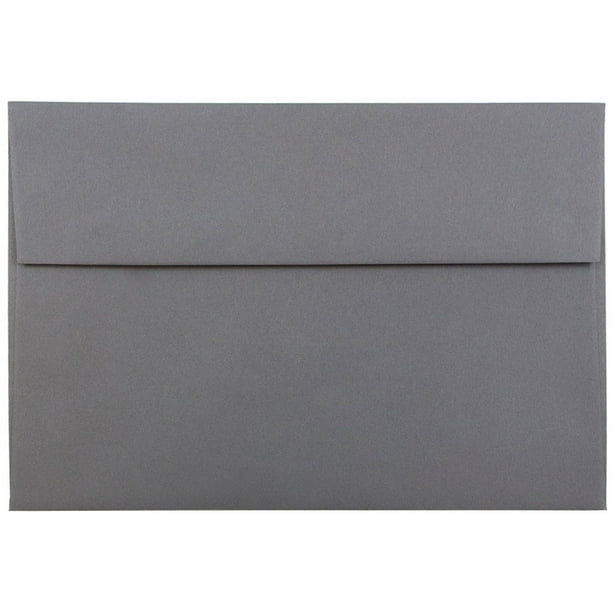 JAM A8 Envelopes, 5 1/2 x 8 1/8, Dark Gray, 25/Pack
