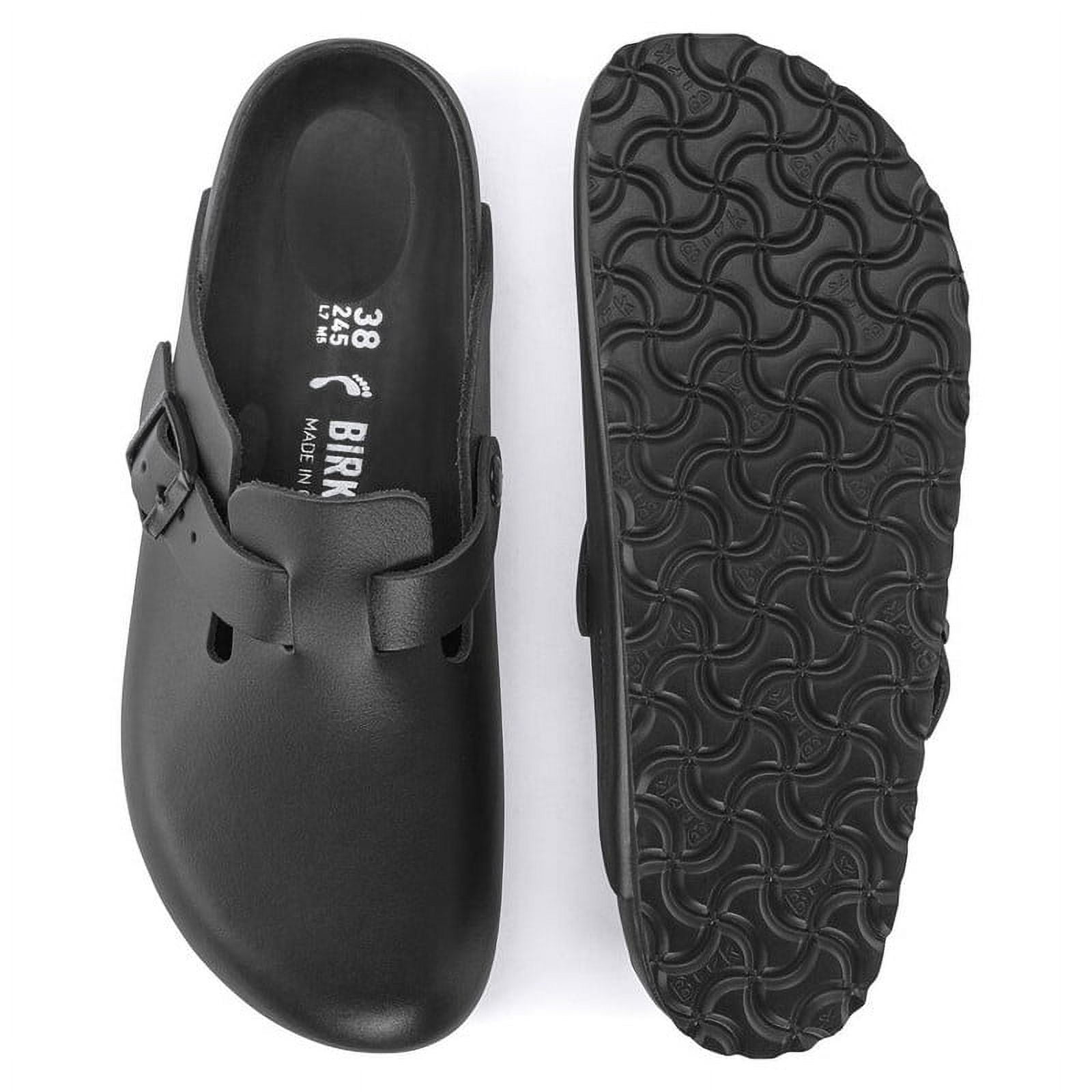 Birkenstock Boston Exquisite Leather Clog, 38, Black - Walmart.com