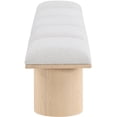thumbnail image 4 of Meridian Furniture Pavilion Cream Boucle Fabric Bench, 4 of 8