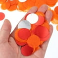 thumbnail image 3 of Uxcell Round Tissue Paper Confetti 15 Inch, Table Wedding Confetti Circle Dots(1.76 oz),Orange/Black/Red, 3 of 5