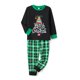 thumbnail image 5 of Conjunto de pijamas navideños familiares a juego con estampado de árbol, letras y cuadros. Pijamas de vacaciones para papá, mamá y niños., 5 of 10