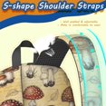 thumbnail image 5 of Mushroom and Leaf Beige Pattern 17" Waterproof Oxford School Backpacks for Teens, S-Shape Padded Straps, for School, Travel, Hiking, Camping, 5 of 5