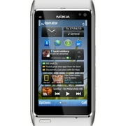 Nokia N N8 16 GB Smartphone, 3.5" OLED640 x 360, Symbian^3 OS, 3G, Silver, White