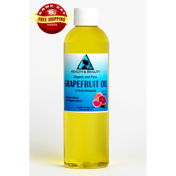 GRAPEFRUIT SEED OIL ORGANIC REFINED COLD PRESSED PREMIUM FRESH 100% PURE 4 OZ