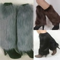 thumbnail image 3 of Ruanlalo Leg Warmers,Warm Fashion Faux Fur Solid Color Long Leg Warmers Boot Socks for Winter Women, 3 of 6