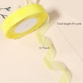 thumbnail image 4 of NAMZI 3/4 inch Green Sheer Organza Ribbon 50 Yards Chiffon Ribbon for Gift Wrapping Mother's Day Wedding Flower Bouquet Crafts（Yellow）, 4 of 5