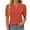 Orange, variant on Womens Dressy Casual Tops Keyhole Business Work Blouses Pleated Puff Sleeve Summer Shirts