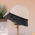 thumbnail image 1 of LinYooLi Selected Autumn And Winter Contrasting Color Knitted Hats Female Fashion Lace Hat Hats Versatile Casual Barrel Hat Basin Hat, 1 of 9