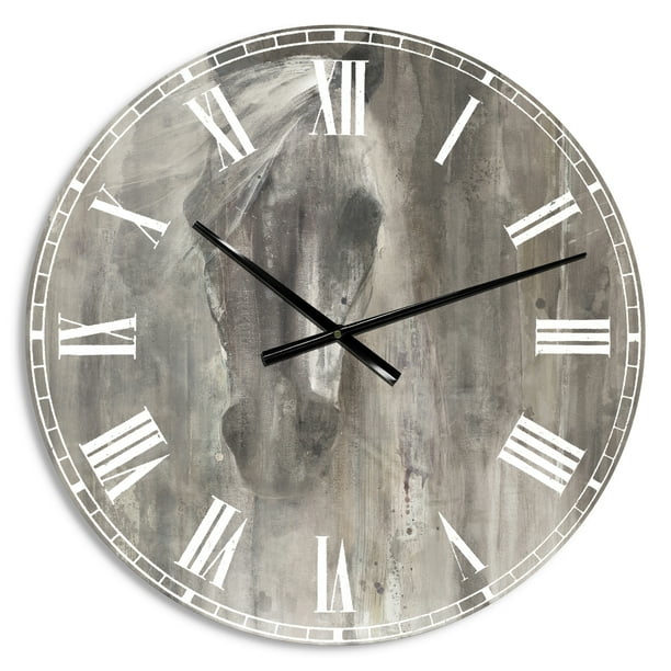 Designart 'Farmhouse Horse' Farmhouse wall clock - Walmart.com