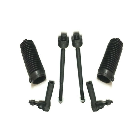 6 Pc Steering Kit Excludes Hybrid Models Inner & Outer Tie Rod Ends with Bellow Boots Fits select: 2007-2013 CHEVROLET SILVERADO, 2007-2014 CHEVROLET TAHOE