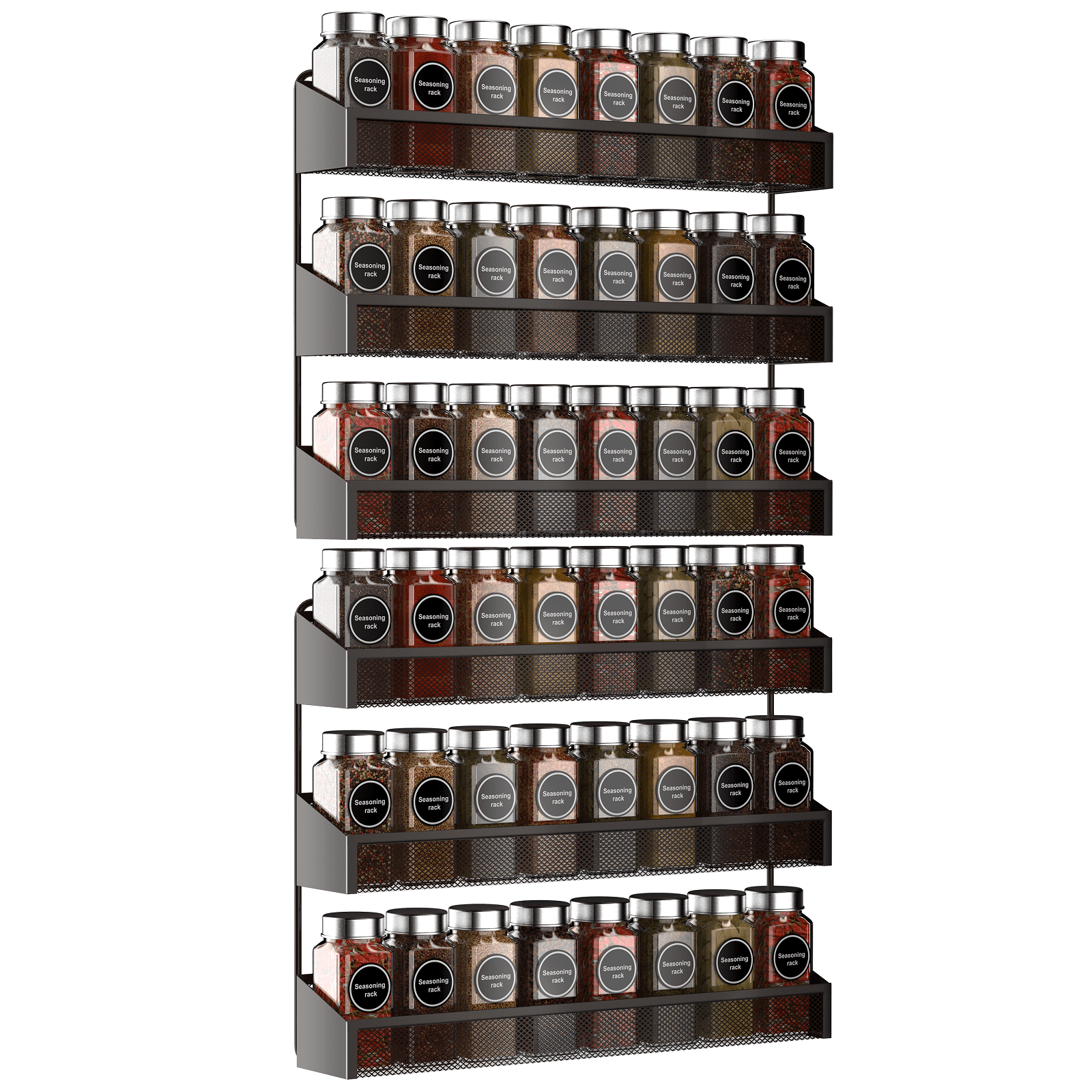 dubbin 2 of Shelves 3-Tier Silver Wall Mount Spice Rack Organizer  FXHARDWARD-H026 - The Home Depot