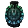 thumbnail image 1 of Sudadera con capucha y cremallera de mandala para hombre, unisex, estilo Harajuku, con estampado 3D, informal, de manga larga, de gran tamaño, divertida, estilo hip hop., 1 of 6