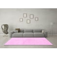 thumbnail image 3 of Ahgly Company Indoor Round Solid Pink Modern Area Rugs, 5' Round, 3 of 4