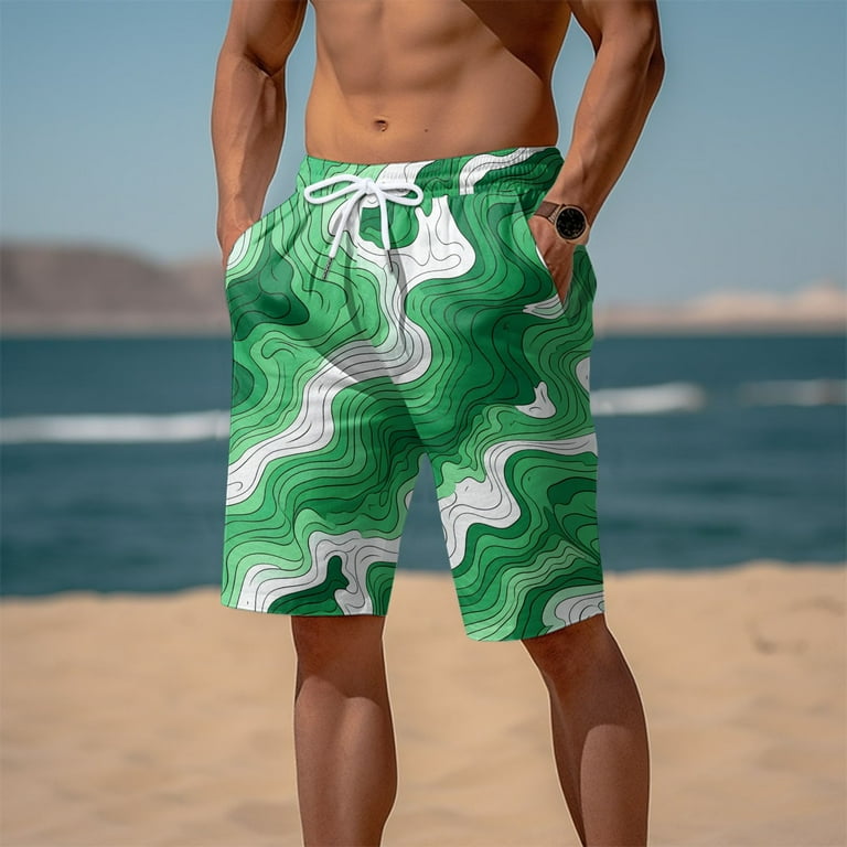 Mens Drawstring Shorts Shorts Men s Beach Print Light Weight Shorts for Men Summer Loose Cotton Shorts Athletic Workwear Mens Cotton Shorts Men s Booty Shorts Walmart