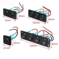 thumbnail image 2 of 12V Multi-Functional 1-4 Gang Rocker Toggle Control Button Switch Panel Car Boat Marine RV Truck Blue LED Styling Accessories ,Easy to Install, 2 of 6