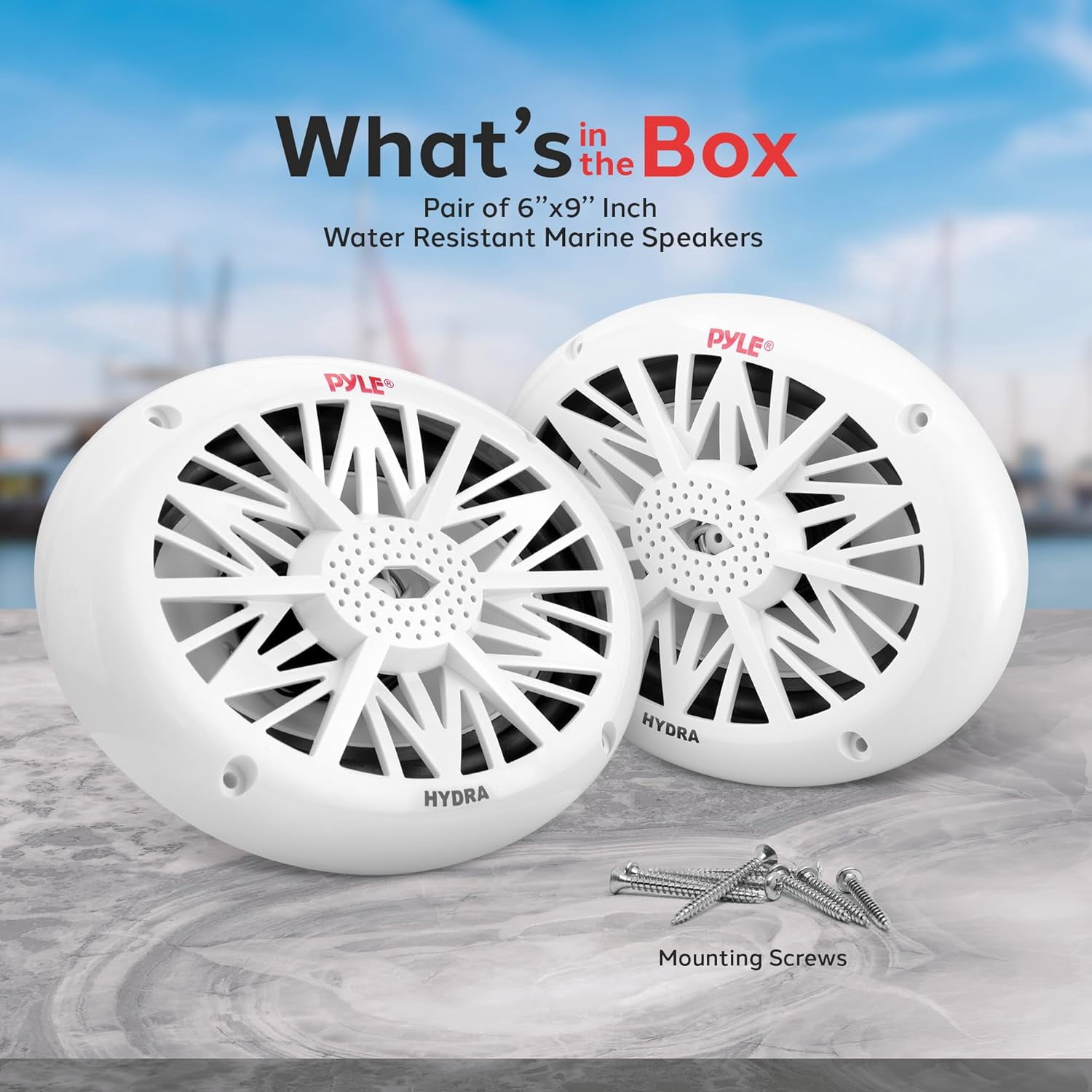 Pyle PLMR692 6 x 9 Inch 260 Watt Water Resistant Marine Speakers (1 Pair)
