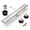 Brushed Nickel-28 Inch, variant on Linear Shower Drain - 48 Inch Brushed With Tileert Panel