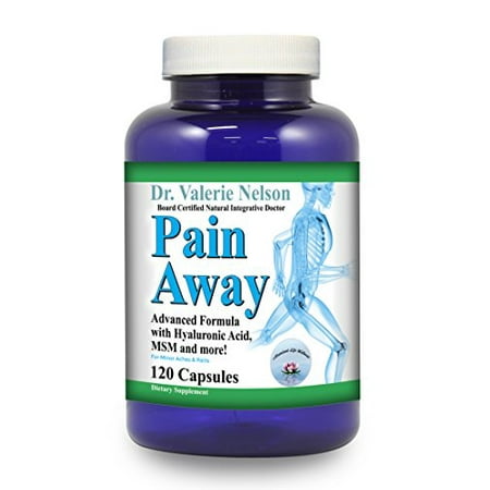 Pain Away (120 Caps) with Turmeric, MSM, Boswelia, Hyaluronic Acid For Natural Pain Relief for Joints; Muscles & Inflammation - by Dr. Valerie (Best Over The Counter For Inflammation)