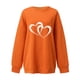 thumbnail image 2 of Gibobby Sudadera sin capucha y ocio Sudadera con capucha de manga larga con cuello redondo y estampado de amor para el día de San Valentín al libre para mujer 2 (Anaranjado, XL), 2 of 4