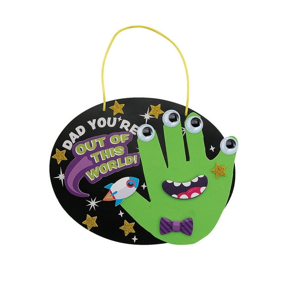 Fun Express Dad You’re Out of This World Handprint Sign Craft Kit - Makes 12