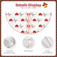 thumbnail image 4 of Daiia Heartbeat Symbol Drawing Merry Christmas Tree Skirt , Xmas Large Lace-up Tree Skirt, Santa Snowflakes Rustic Home Decorations New Year Party Farmhouse Decor-36", 4 of 7