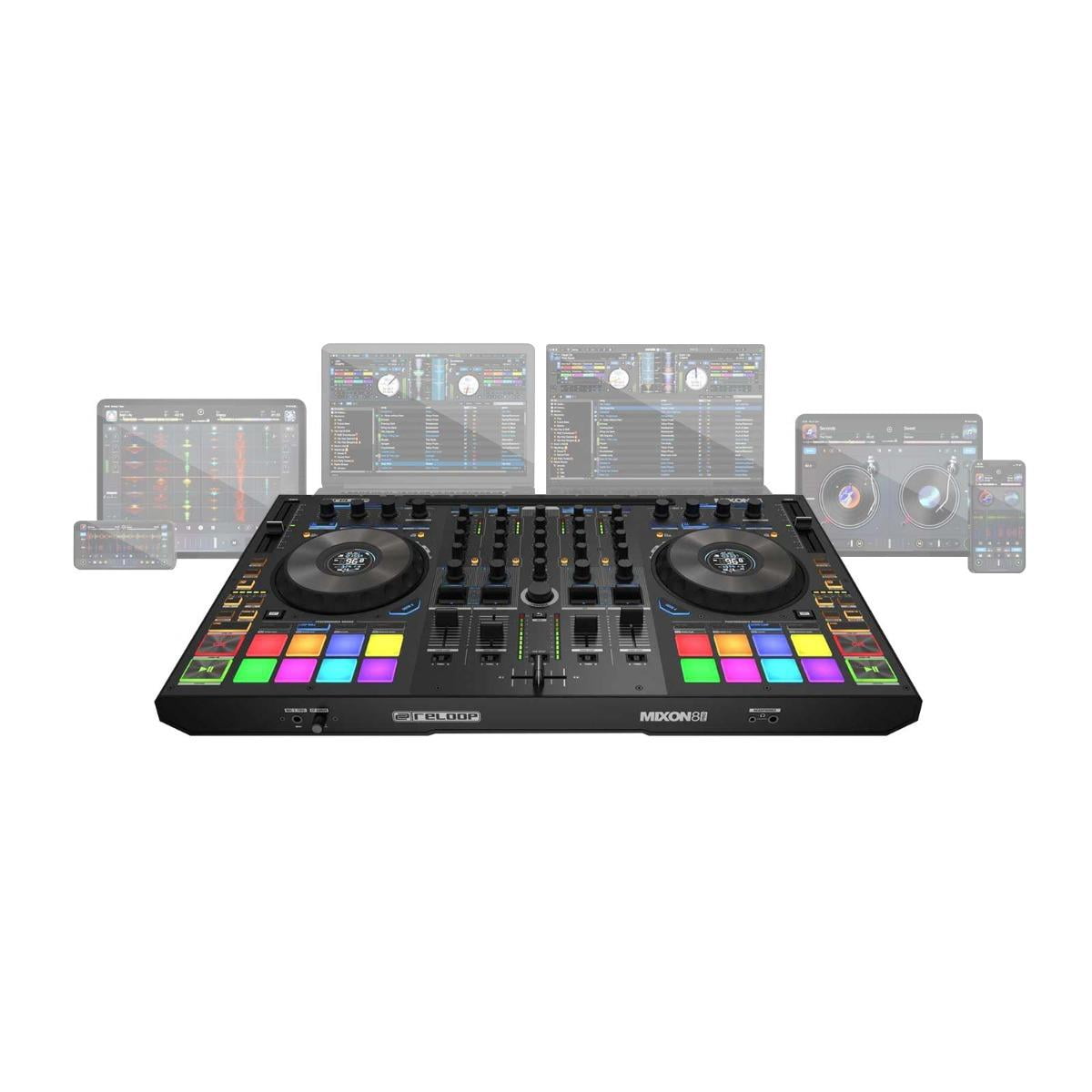 Reloop AMS-MIXON-8-PRO 4-Channel Hybrid DJ Controller with Carry Bag Package