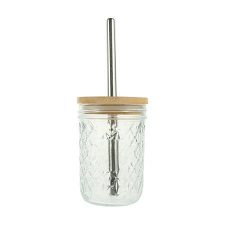 

Juice Cups Empty Milk Cup Clear Bottle Drinking Cup Mason Cup1 Set Empty Juice Bottle With Straw Water Storage Cup Drinking Mason Cup