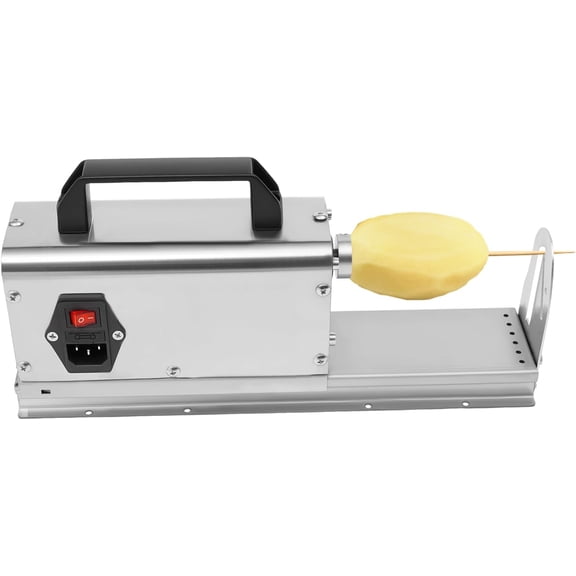 Electric Tornado Potato, 110V Semi-Automatic Spiral Potato Cutter 200rpm Twisted Potato Slicer for Homes, Western Restaurants and Snack Bars 13.58 x 3.35 x 4.72 Inch