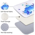 thumbnail image 4 of Shower Curtains with Bath rugs Non-slip Soft Toilet Lid Cover for Bathroom ,Waterproof Home Tub Curtains Sets with Memory Foam Rugs ,3D Print Durable Polyester Fabric Four-Piece Heart-shaped Dolphin, 4 of 18