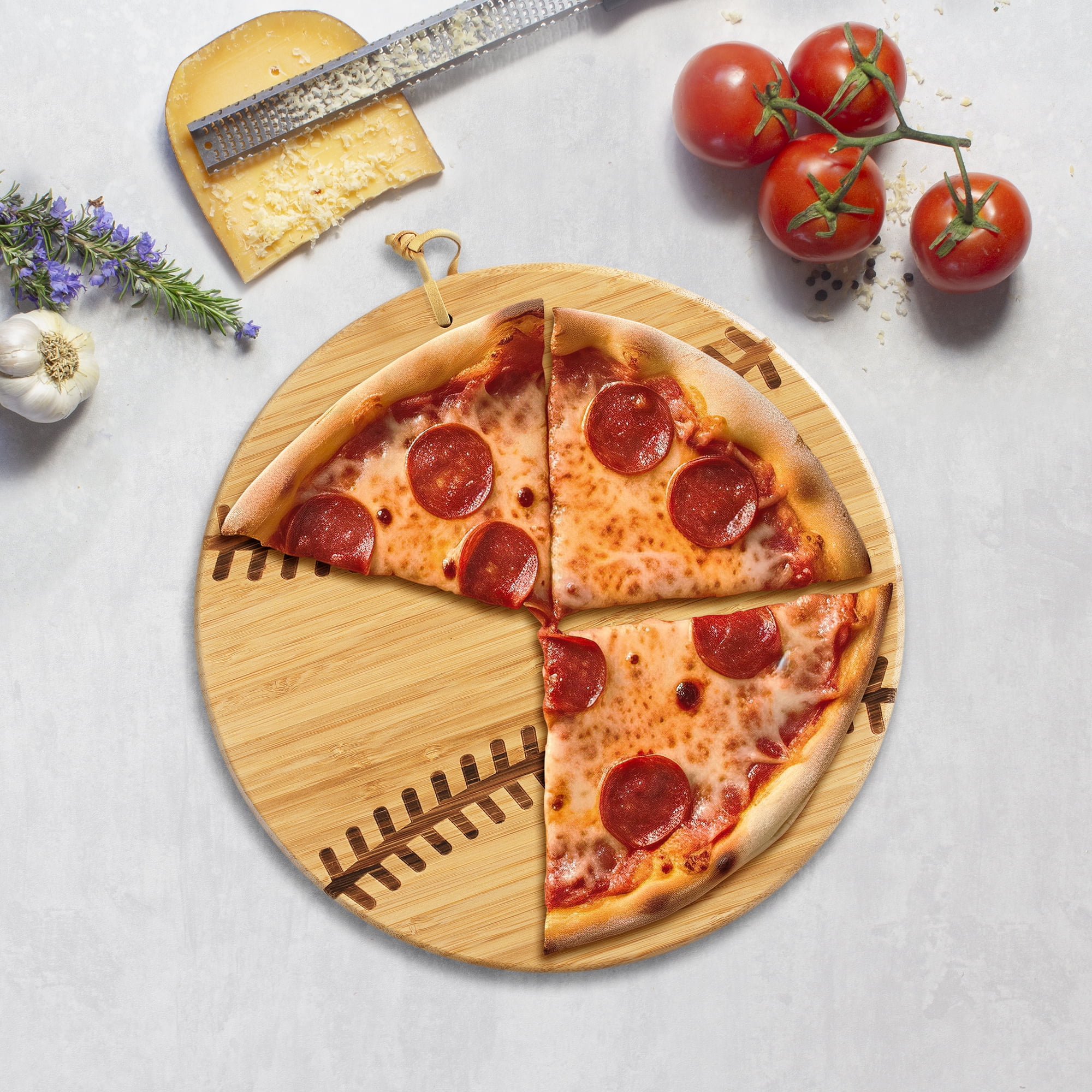 Totally Bamboo Baseball Shaped Bamboo Wood Cutting Board and Charcuterie Board, Great Gift for Baseball Fans