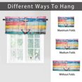 thumbnail image 6 of Nautical Anchor Kitchen Valance Curtain Rod Pocket Beach Coastal Rustic Colorful Wooden Board Privacy Window Valances for Living Room Kitchen 54 by 18 in, 1 Panel, 6 of 6