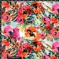 thumbnail image 2 of FREE SHIPPING!!! Impressionist Floral in Watercolor 100% Cotton Quilting Fabric for DIY Projects by the Yard - (Sage, Fuchsia, Red and Orange) - PRINT FABRIC, 2 of 2