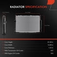 thumbnail image 2 of A-Premium Engine Coolant Radiator Compatible with BMW 530i 1994-1995 V8 3.0L, Replace# 17111702453, 2 of 8