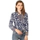 thumbnail image 1 of Blusa Vintage Allegra K con Lazo de Color en Contraste Floral Bohemio para Mujer Azul XL, 1 of 6