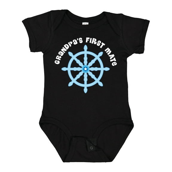 Inktastic Grandpas First Mate Sailing Nautical Boys Boys Baby Bodysuit